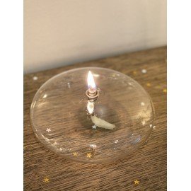 Lampe à huile en verre
