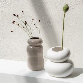 Vase galet en terre cuite