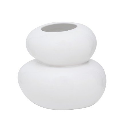 White pebble vase