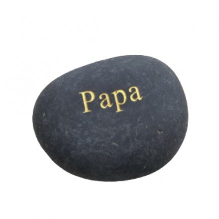 Black pebble Papa