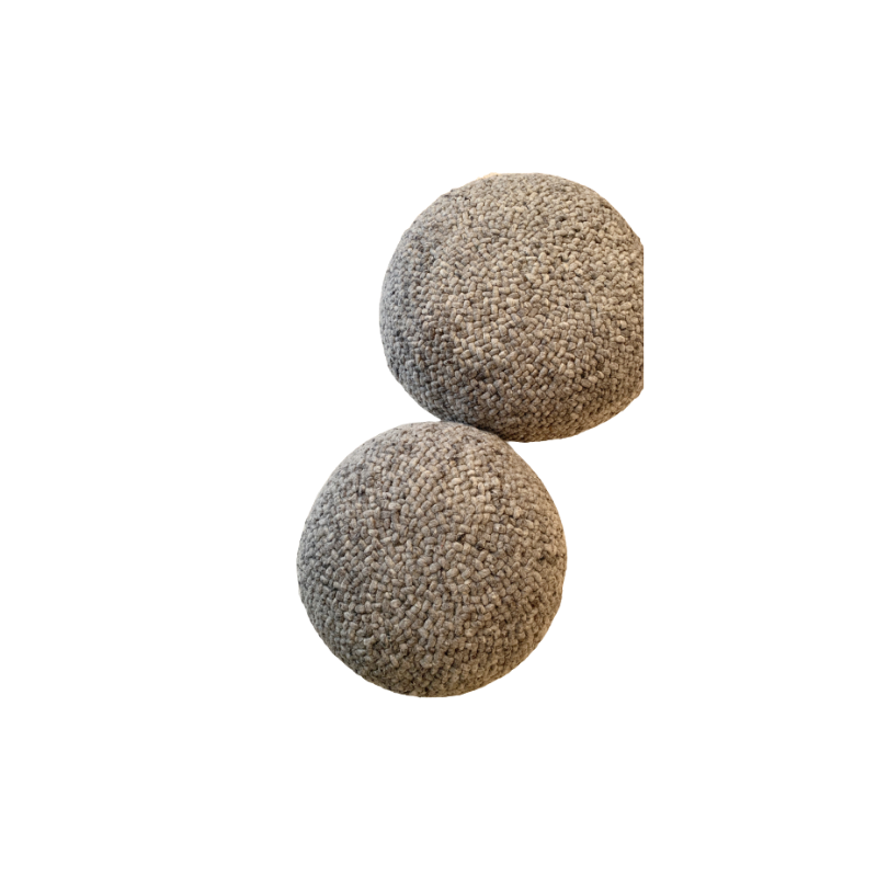 Woolen pebble pouffe - Light grey