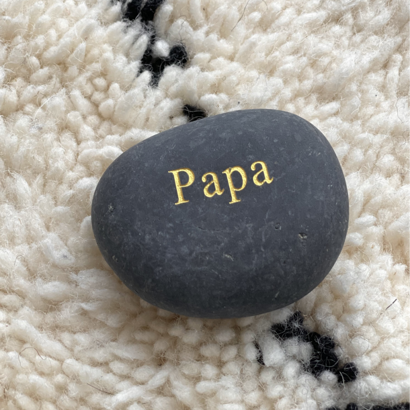 Black pebble Papa