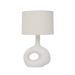 White lamp in linen and...