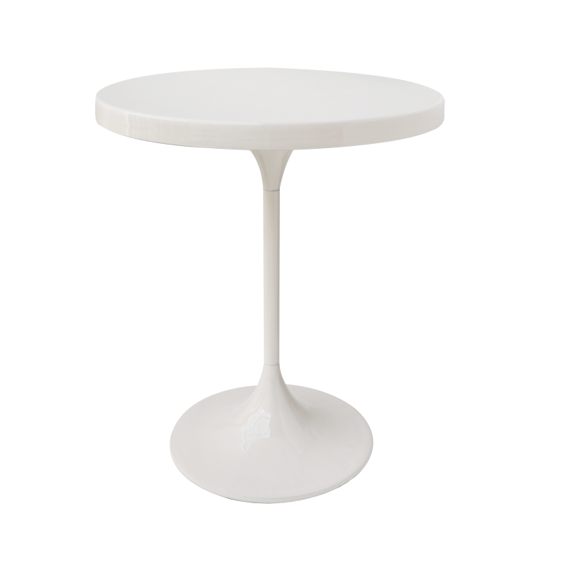 Side table in white lacquer