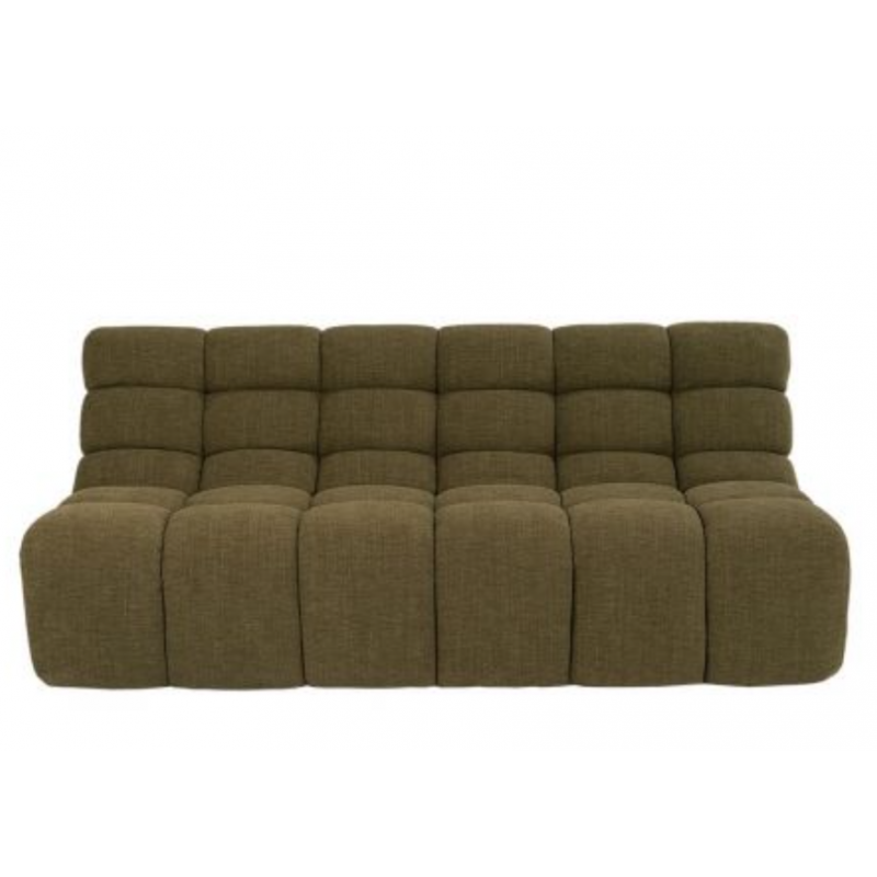 3-seater sofa in khaki recycled thread
