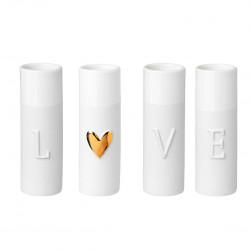 Minis vases en porcelaine Love