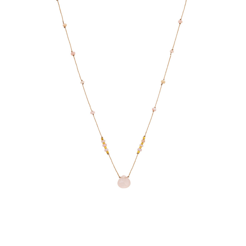 Long necklace- Rose Quartz