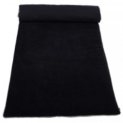 Velvet and linen quilt - Black