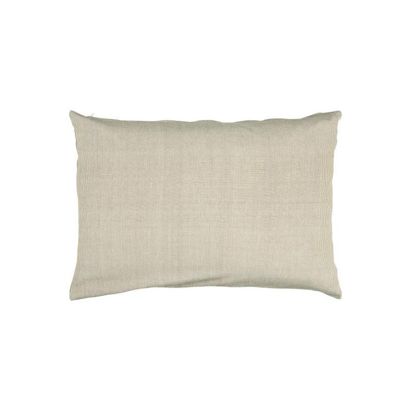 Linen cushion - Taupe et écru rayé