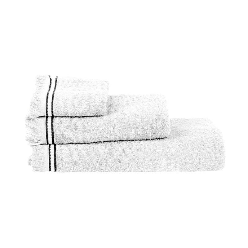 Linen and cotton towel - White