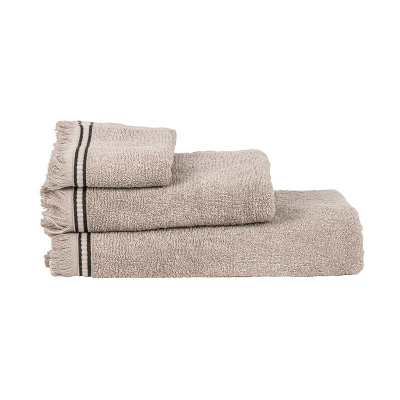 Linen and cotton Cupabia towel - Ficelle