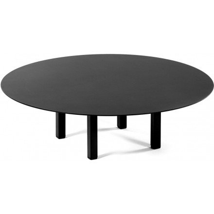 Coffee table in black metal L.
