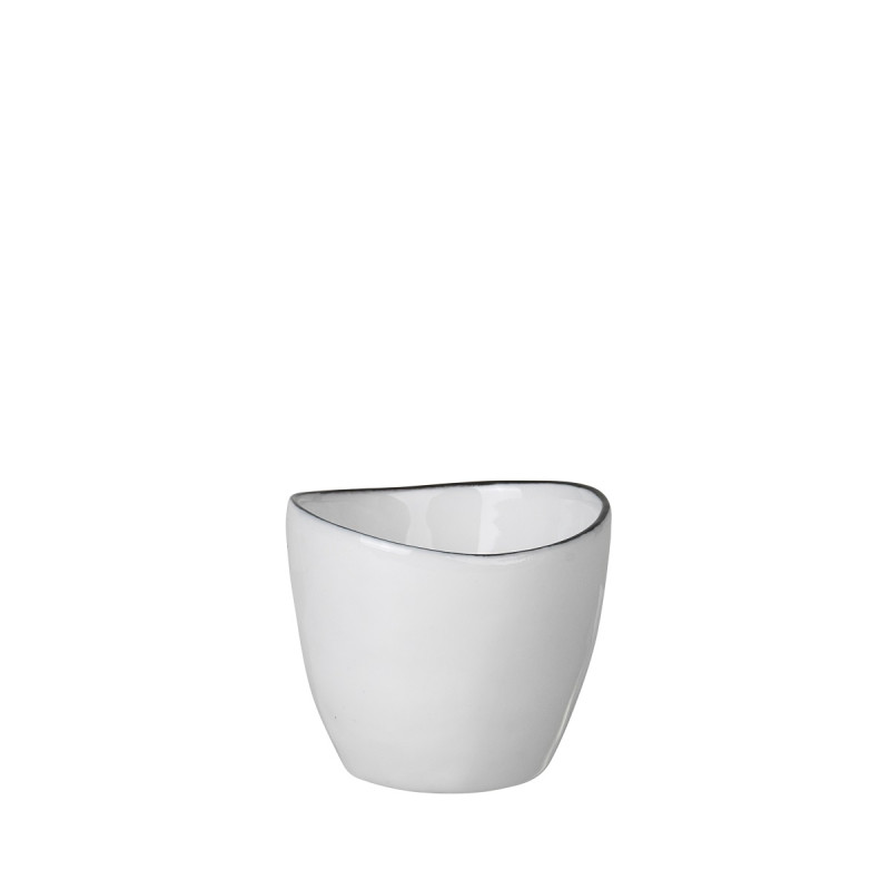 Salt egg cup in porcelain