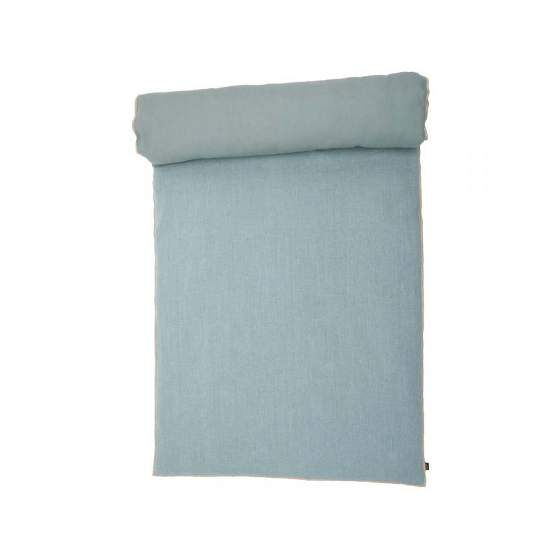Linen quilt with linen stitching - Celadon