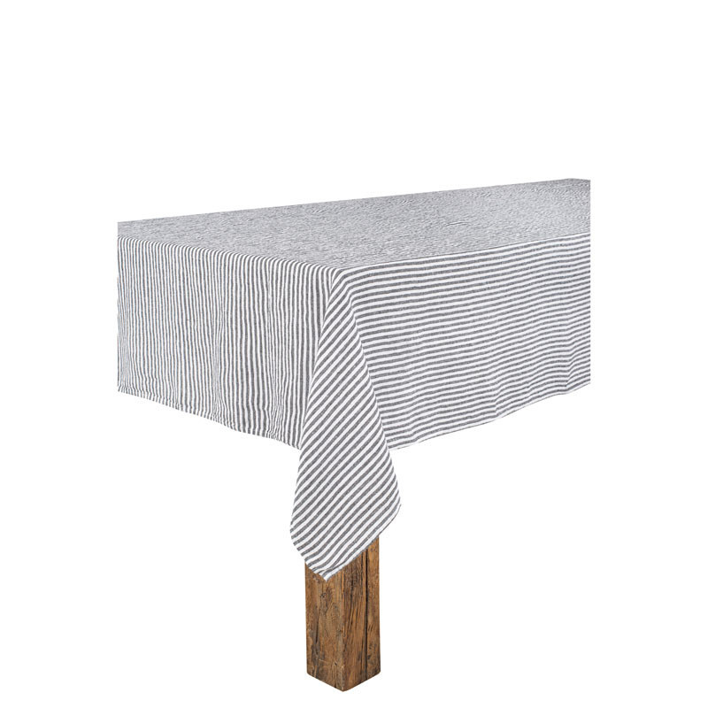 Vezzani Linen Tablecloth & Napkins - Charcoal