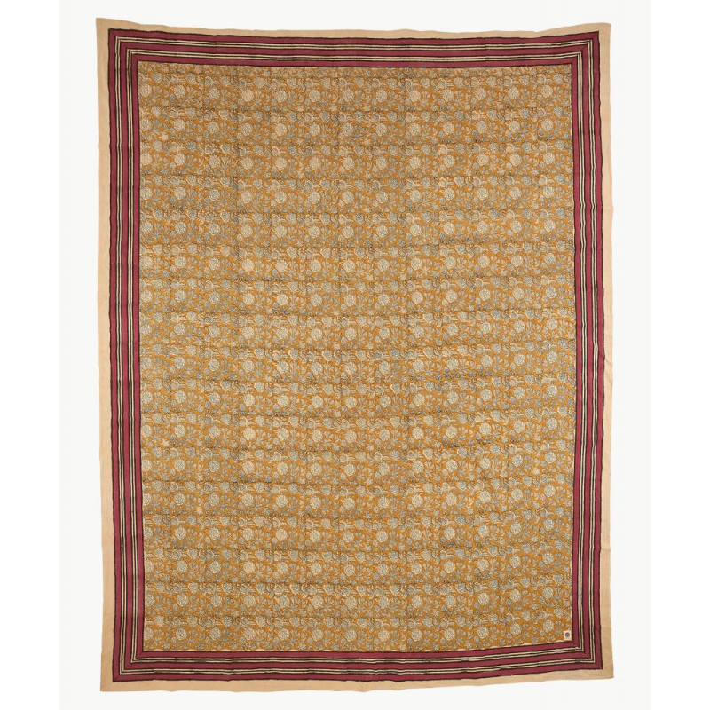 Tablecloth or bedspread - Moutarde et bordeaux