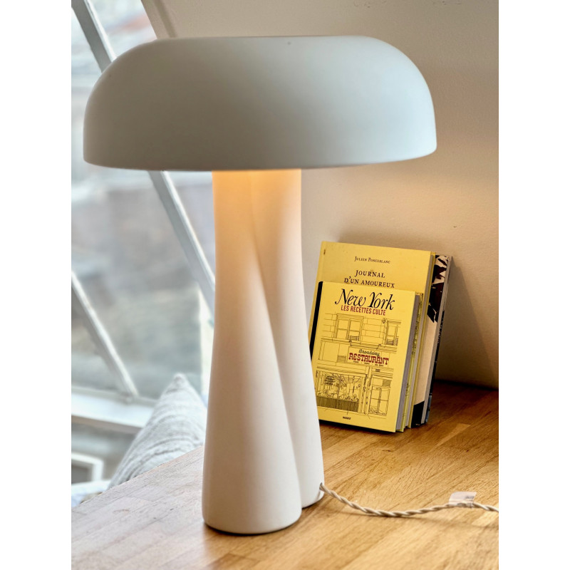 Stoneware lamp - White