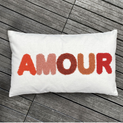 Amour cushion - terracotta