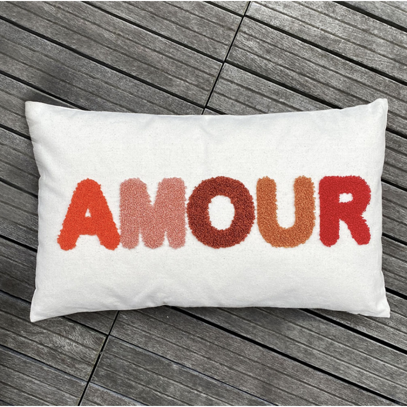 Amour cushion - terracotta