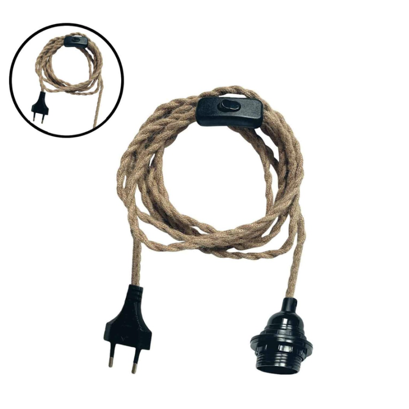 Black rope hanger 300cm