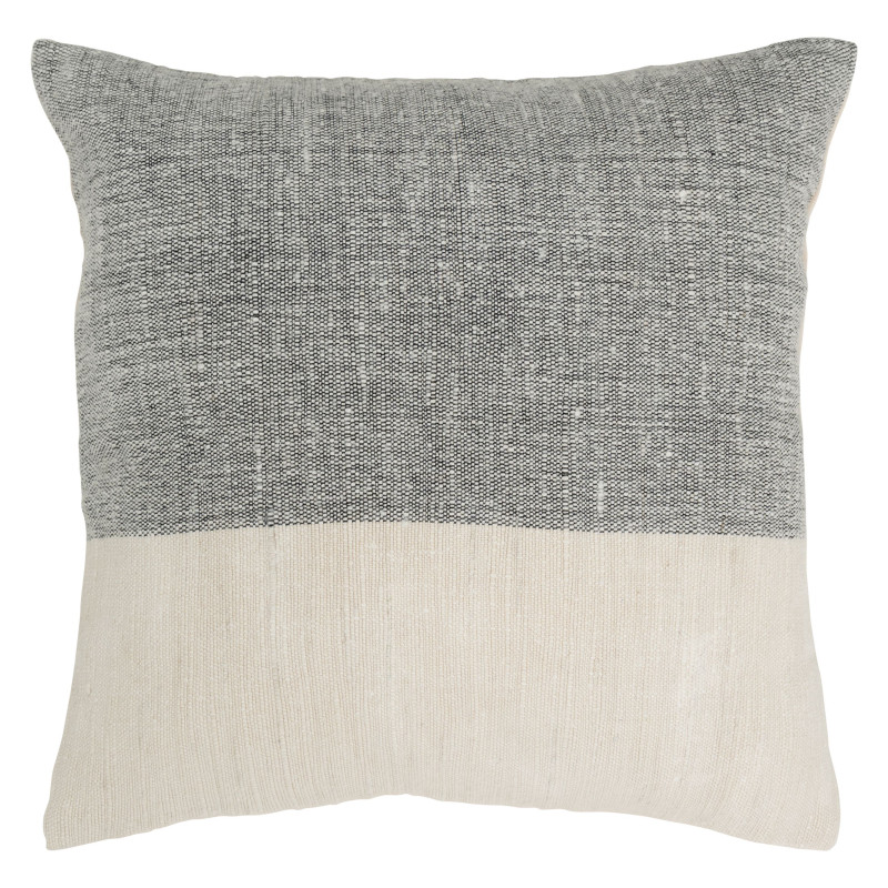 Cotton cushion - Mottled black and white