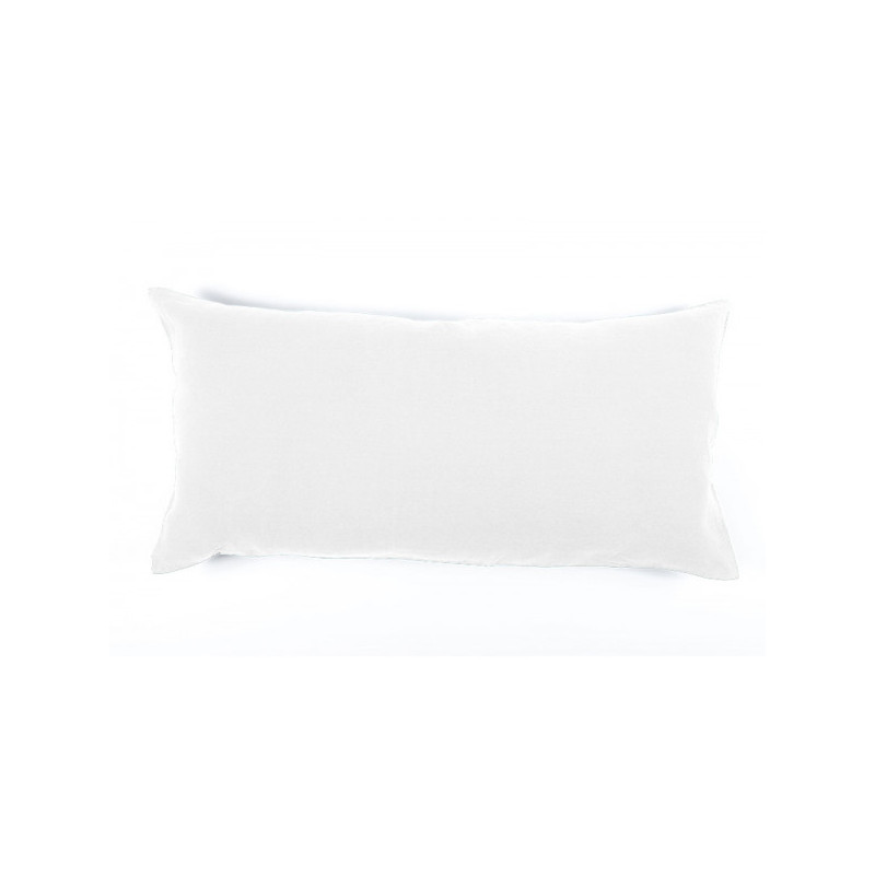 Large Viti linen cushion - White