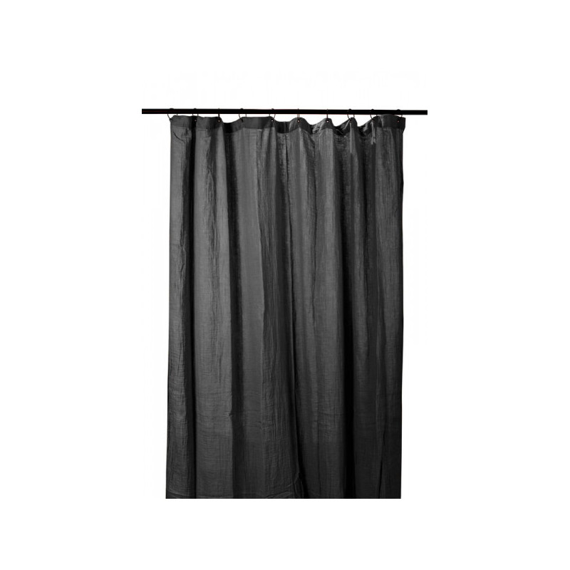 Rideau Dili en voile de coton 140x280 - Noir
