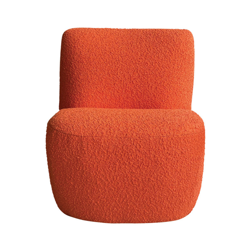 Bouclette armchair - Orange