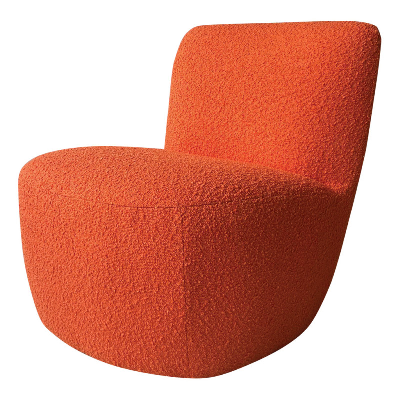 Bouclette armchair - Orange