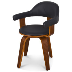 Leatherette swivel chair -...