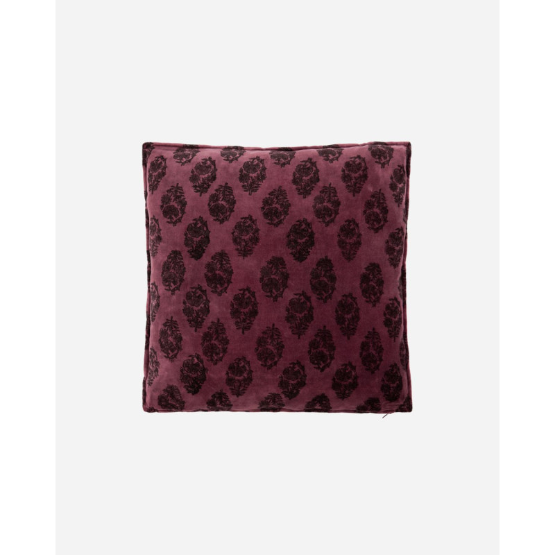 Velvet cushion - Prune