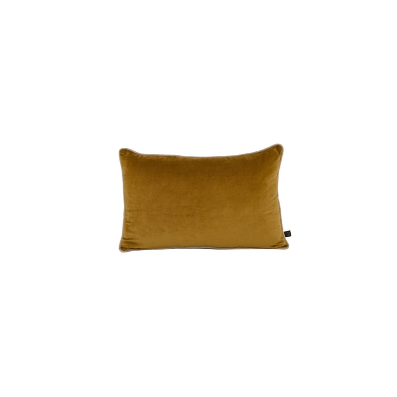 New Delhi cushion - velvet and linen stitching - Gold