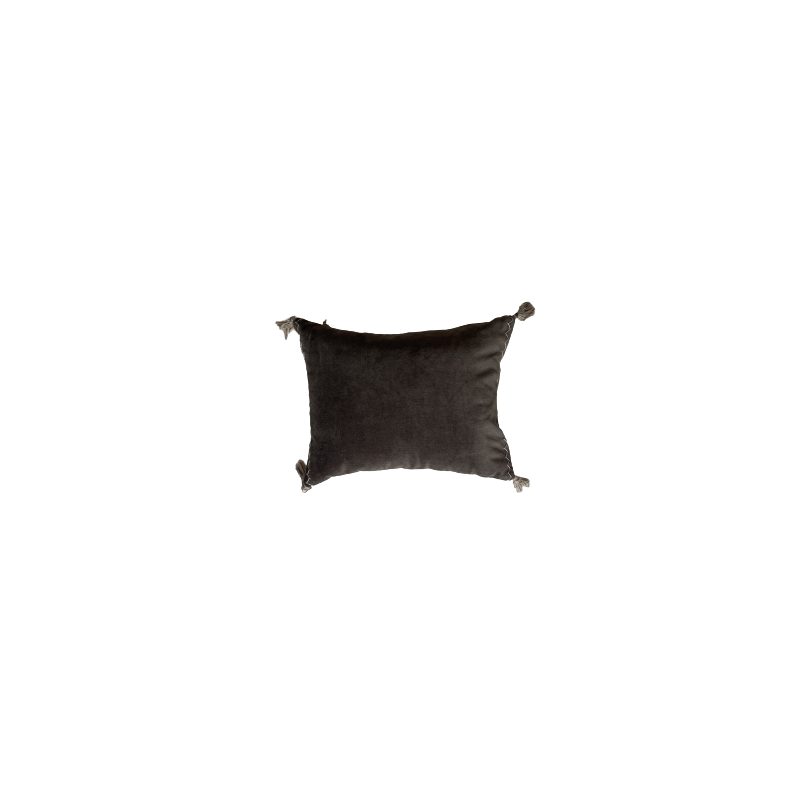 Mattéo velvet cushion - Charbon