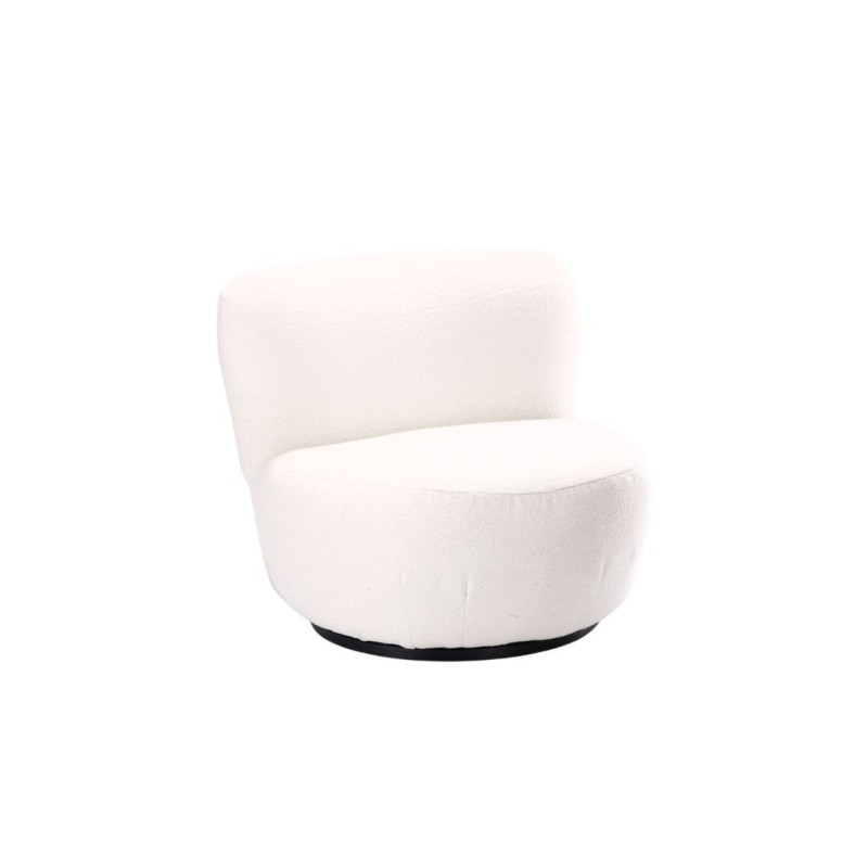 Curly swivel armchair exhibition model