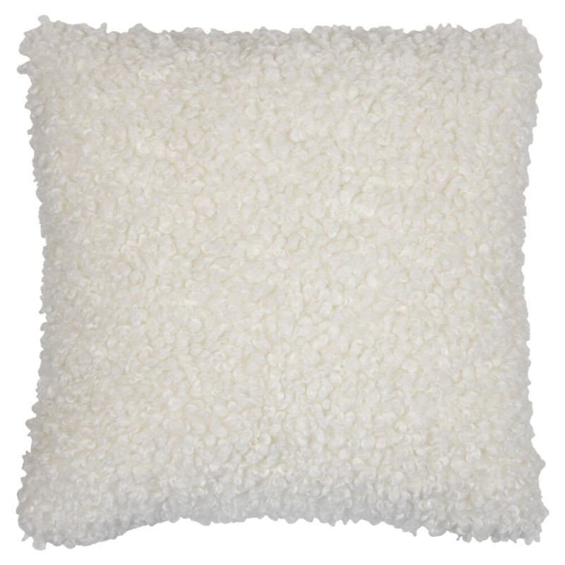 copy of Curly faux fur cushion - White