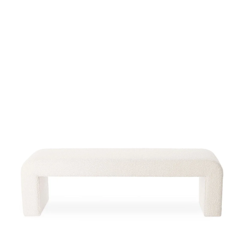 Bouclette bench - White