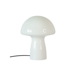 Spiral glass mushroom lamp