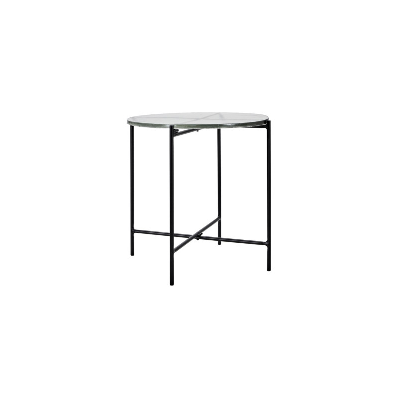 Metal and glass side table L.