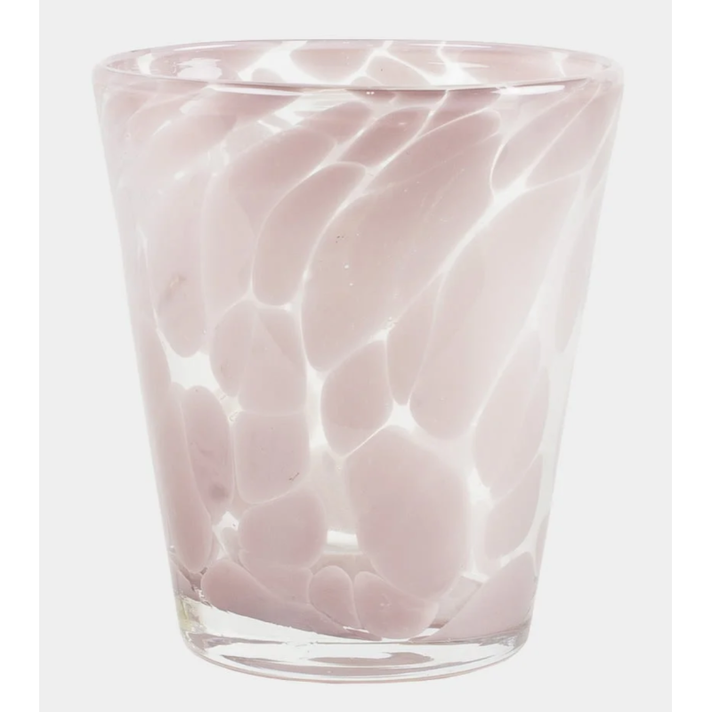 Pink glass, sold in packs of 6