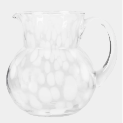 Glass decanter, white