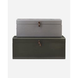Metal trunks - Grey and Khaki
