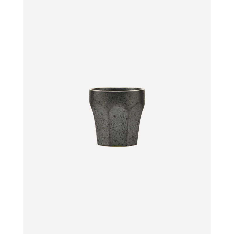 Stoneware coffee cups - Black, set of 6