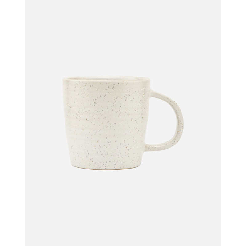 Stoneware mug - Grey white, set of 4