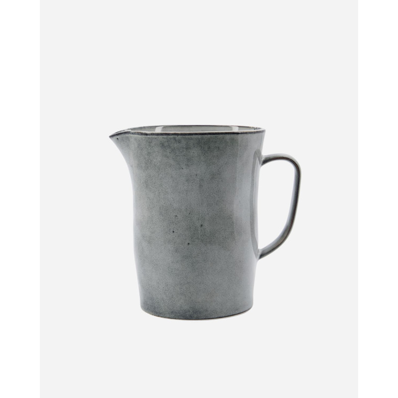 Glazed stoneware decanter - Blue grey