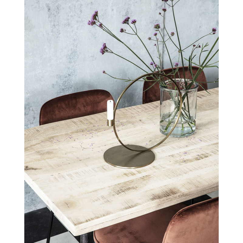 Iron and mango wood dining table