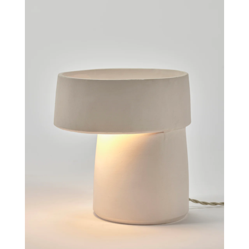 Lampe en céramique blanche