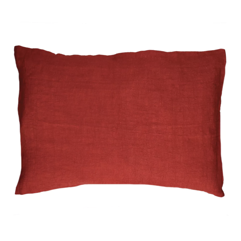 Linen cushion - Coquelicot