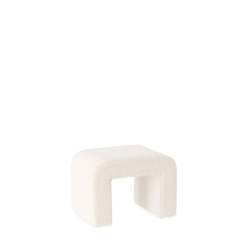 Bouclette stool - White