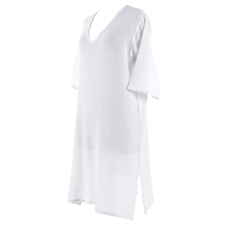 Cotton gauze tunic - white -