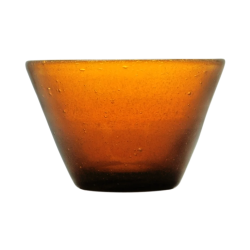 Glass salad bowl - Amber